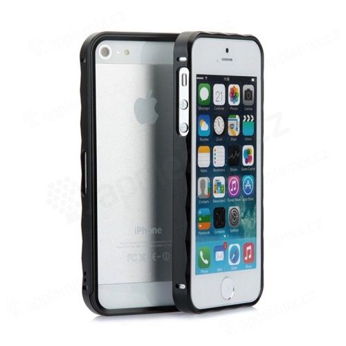 Rámeček / bumper pro Apple iPhone 5 / 5S / SE hliníkový - černý