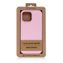 Kryt TACTICAL Velvet Smoothie pro Apple iPhone 13 Pro Max - příjemný na dotek - silikonový - růžový