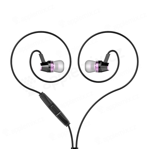 Sluchátka HOCO M4 pro Apple a další zařízení - ovládání + mikrofon - černá