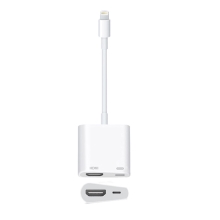 Přepojka / adaptér Lightning na HDMI + Lightning pro Apple iPhone / iPad - snadné nastavení - bílá
