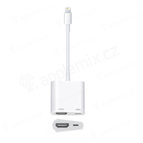 Adaptér Lightning na HDMI + Lightning pre Apple iPhone / iPad - Jednoduché nastavenie - Biely