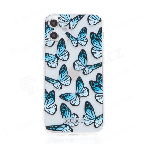 Kryt BABACO pre Apple iPhone 12 mini - gumový - modrí motýli
