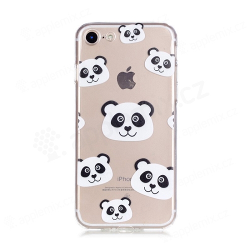 Kryt pro Apple iPhone 7 / 8  / SE (2020) - gumový - průhledný / pandy