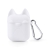 Pouzdro / obal pro Apple AirPods - silikonové - kočička - bílé