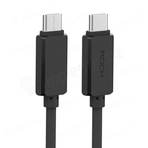 Kabel USB-C ROCK synchronizační a nabíjecí - černý - 1m