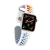 Remienok pre Apple Watch 41 mm / 40 mm / 38 mm - veľkosť S / M - silikónový - biely / dúhový