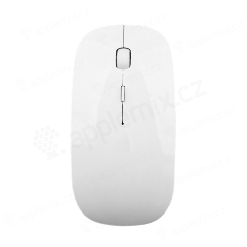 Myš optická bezdrátová - Bluetooth 3.0 - 2x AAA baterie - nízký profil - bílá
