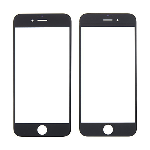 Náhradní přední sklo pro Apple iPhone 6 - černý rámeček - kvalita A
