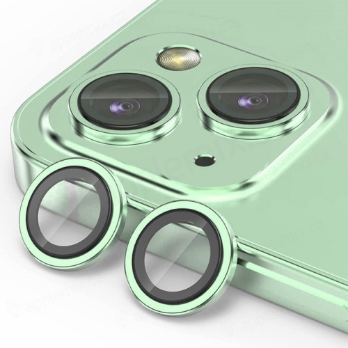 Tvrzené sklo (Tempered Glass) ENKAY pro Apple iPhone 15 / 15 Plus - na čočku kamery - zelené