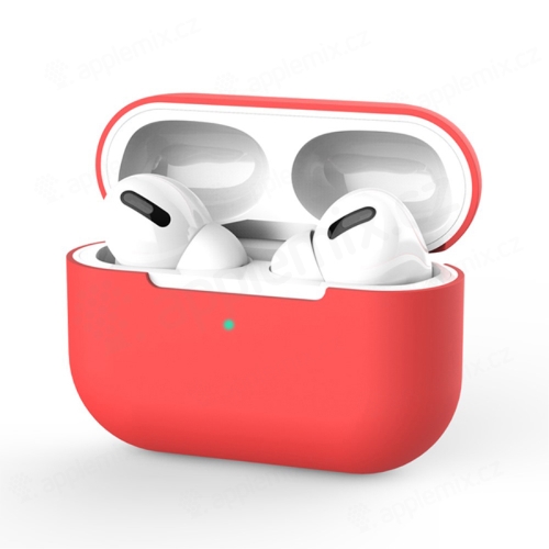 Puzdro / obal pre Apple AirPods Pro - silikónové - červené