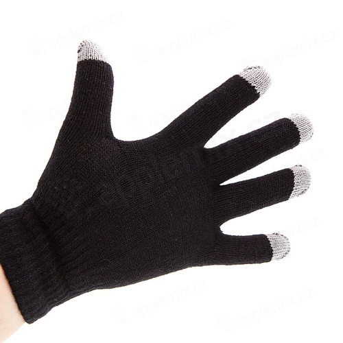 Dotykové rukavice - černé