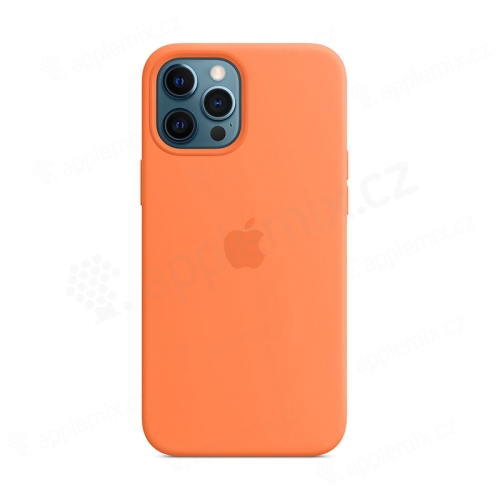 Originálny kryt pre Apple iPhone 12 Pro Max - silikónový - oranžový kumkvát