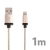 Synchronizační a nabíjecí kabel Lightning pro Apple iPhone / iPad / iPod - opletený champagne - 1m