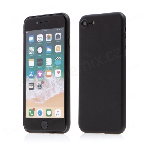 Kryt / obal pro Apple iPhone 7 / 8 / SE (2020) / SE (2022) - ochrana čočky - ultratenký - plastový - matný - černý