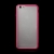 Kryt pro Apple iPhone 6 Plus / 6S Plus plasto-gumový - matný průhledný s růžovým rámečkem
