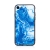 Kryt pre Apple iPhone 7 / 8 / SE (2020) / SE (2022) - sklo / guma - mramorová textúra - morská pena