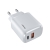 20W EU napájecí adaptér / nabíječka ESSAGER - rychlonabíjecí - USB + USB-C pro Apple iPhone / iPad - bílý