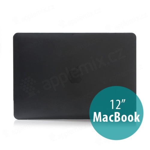 Tenký plastový obal / kryt pro Apple MacBook 12 Retina (rok 2015) - lesklý - černý
