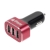 Výkonná autonabíječka iFans (5.1A) s 3 USB porty pro Apple iPhone / iPad / iPod a další zařízení - černo-červená