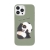 Kryt pre Apple iPhone 13 Pro Max - roztomilá panda - gumový - zelený
