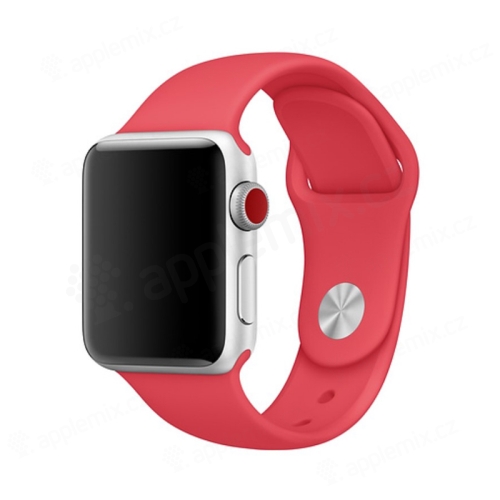 Řemínek pro Apple Watch 42mm / 41mm / 40mm / 38mm - velikost M / L - silikonový - muškátový