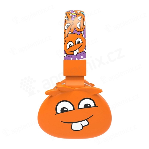 Bezdrôtové slúchadlá Bluetooth JELLIE MONSTERS - farebné príšerky - oranžové
