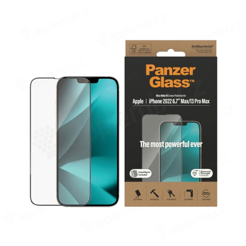 Tvrzené sklo (Temperd Glass) PANZERGLASS pro Apple iPhone 13 Pro Max / 14 Plus - Ultra wide fit