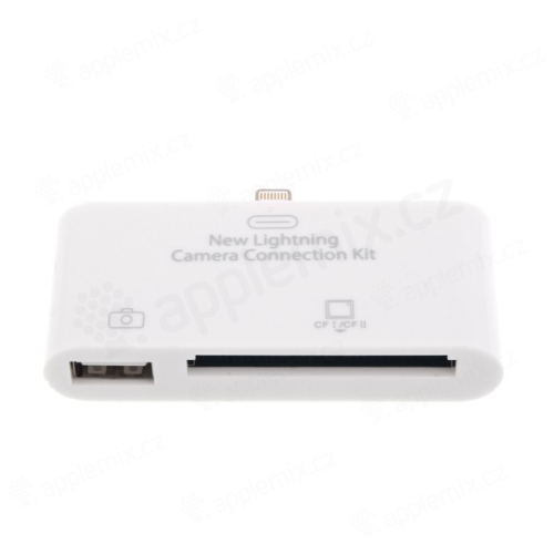 Camera Connection Kit 2v1 CF card+USB s Lightning konektorem pro Apple iPad - bílé barvy