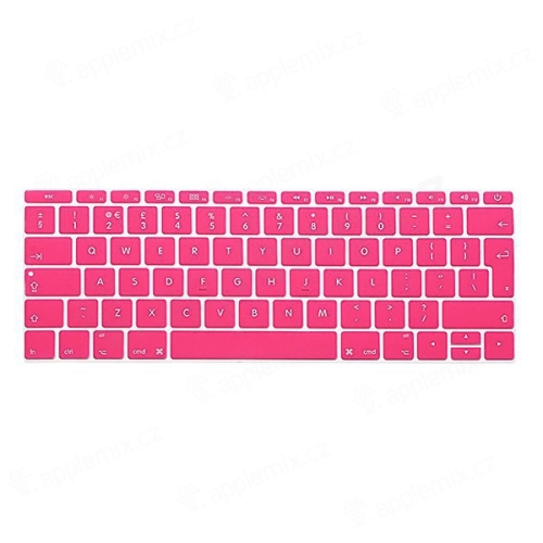 Kryt klávesnice ENKAY pro Apple MacBook 12 / Pro 13 (2016) bez Touch Baru - silikonový - růžový - EU verze