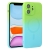 Kryt pro Apple iPhone 11 - podpora MagSafe - barevný přechod - ochrana kamery - gumový - zelený/modrý