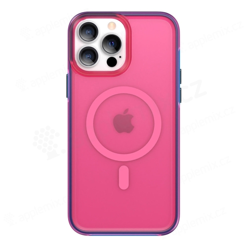 Kryt KINGXBAR PQY pre Apple iPhone 13 Pro - žiarivé farby - kompatibilný s MagSafe - plast/guma - ružový