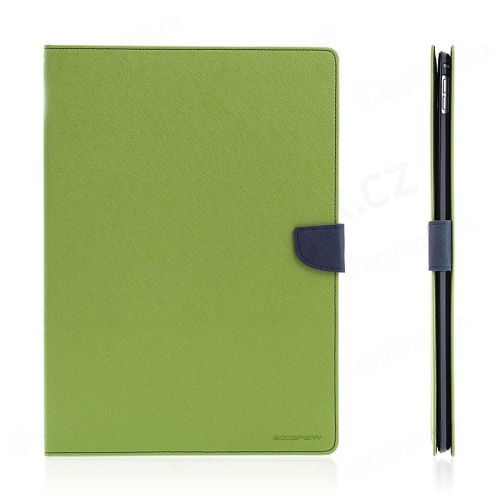 MERCURY Fancy Diary case pre Apple iPad Pro 12,9 - stojan a priestor na dokumenty - zelený / modrý