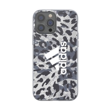 Kryt ADIDAS Snap Case pro Apple iPhone 13 Pro - leopardí vzor - gumový - šedý