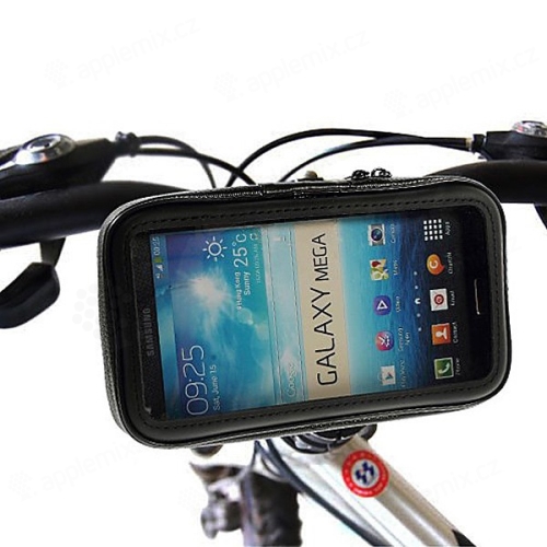 Vodotesné puzdro s držiakom na bicykel/motocykel pre Apple iPhone 6 Plus / 6S Plus / 7 Plus a iné zariadenia veľkosti. do 6,3 - čierna