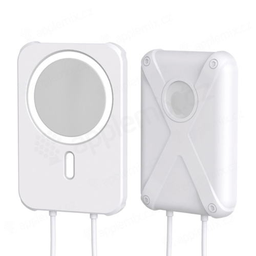 Kryt/púzdro pre originálnu powerbanku Apple MagSafe - silikónové - biele