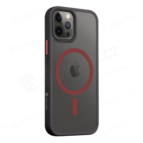 Kryt TACTICAL Hyperstealth 2.0 pre Apple iPhone 12 / 12 Pro - MagSafe - čierny / červený