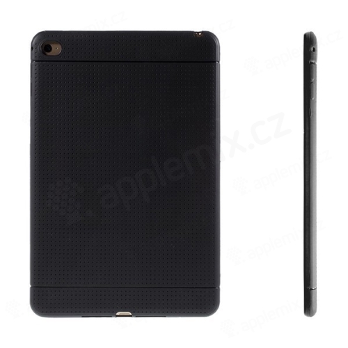 Gumový kryt / pouzdro pro Apple iPad mini 4 - tečkovaný - černý