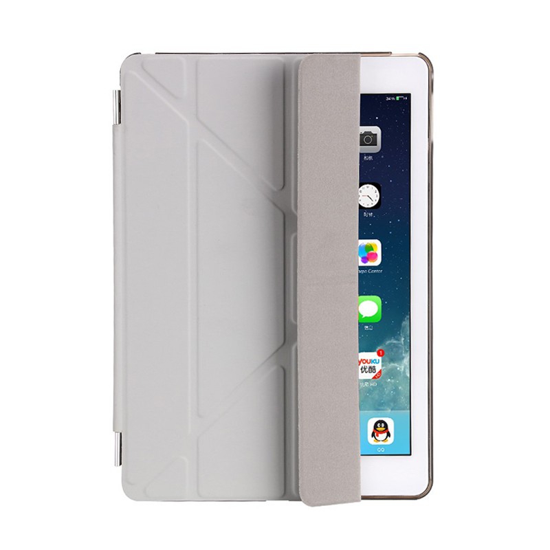 Pouzdro / kryt pro Apple iPad 9,7 (2017-2018) - odnímatelný Smart Cover - stojánek - plastové - šedé