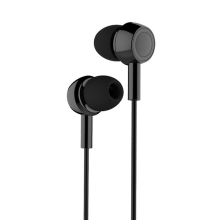 Sluchátka USAMS EP-12 pro Apple zařízení - ovládání + mikrofon - plastová - černá