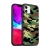 Kryt NXE Camouflage pre Apple iPhone 12 / 12 Pro - guma/plast - maskáčový vzor - zelený