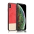 Kryt pre Apple iPhone Xs Max - plast / umelá koža - červený / béžový
