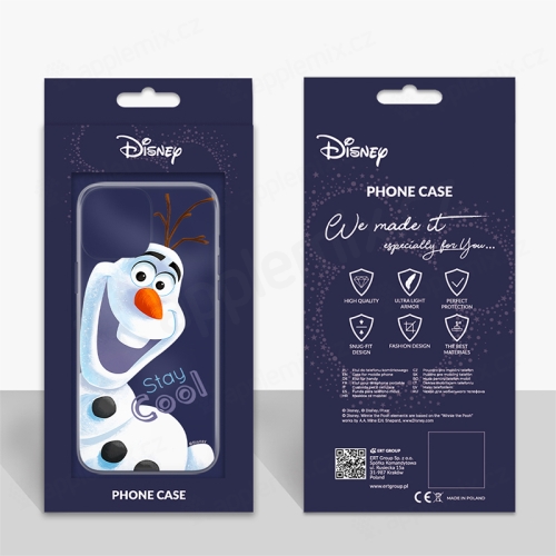Kryt DISNEY pro Apple iPhone 5 / 5S / SE - Ledové království - sněhulák Olaf - gumový - průhledný