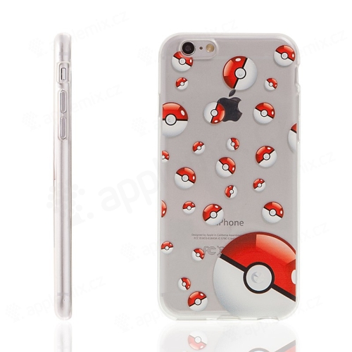Kryt pro Apple iPhone 6 Plus / 6S Plus gumový - Pokemon Go / 3D Pokeball