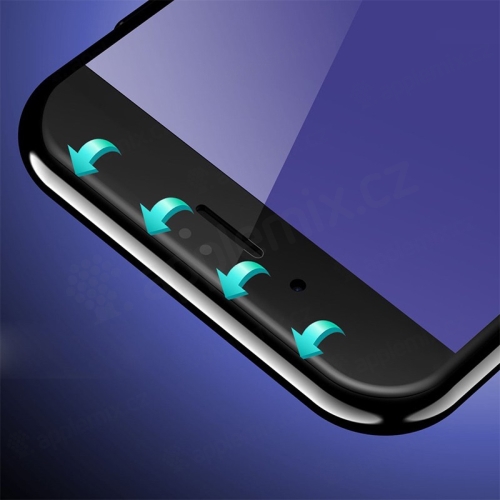 Tvrzené sklo (Tempered Glass) DEVIA pro Apple iPhone 7 Plus - 2,5D okraj - Anti-blue-ray - černé - 0,26mm