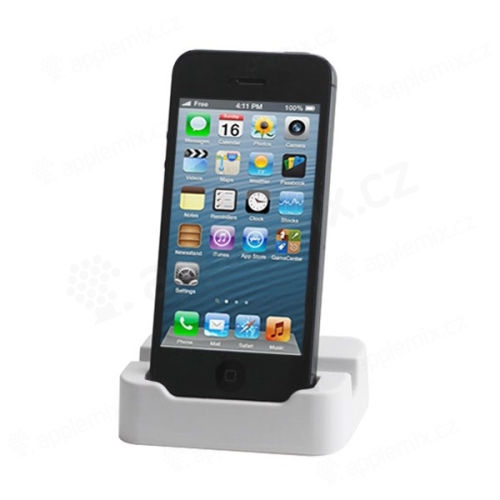 Dock (dokovací stanice) se stojánkem pro Apple iPhone 5 - bílý