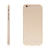 Kryt HOCO pro Apple iPhone 6 / 6S - antiprachová záslepka - tenký gumový průhledný - zlatě probarvený