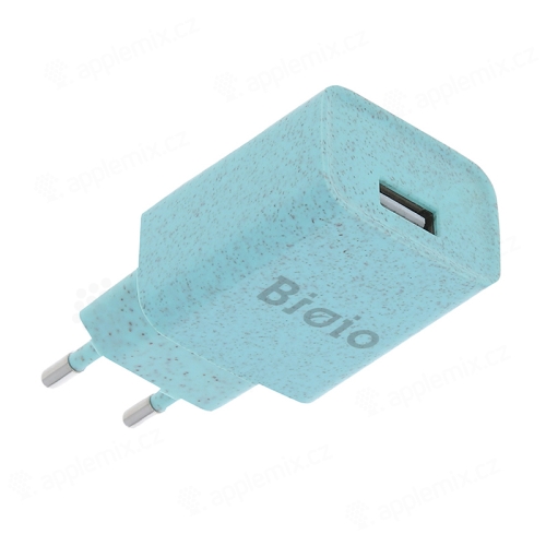 Nabíjačka / EÚ adaptér BIOIO - USB-A, 12W - mätovo zelená