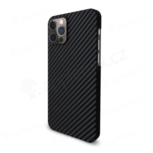 Kryt EPICO Carbon Case pre Apple iPhone 12 / 12 Pro - aramidové vlákno - karbón - čierny