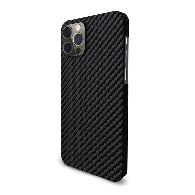 Kryt EPICO Carbon Case pro Apple iPhone 12 / 12 Pro - aramidová vlákna - karbonový - černý