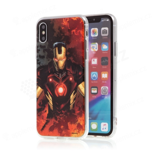 Kryt MARVEL pro Apple iPhone X / Xs - Iron Man - gumový